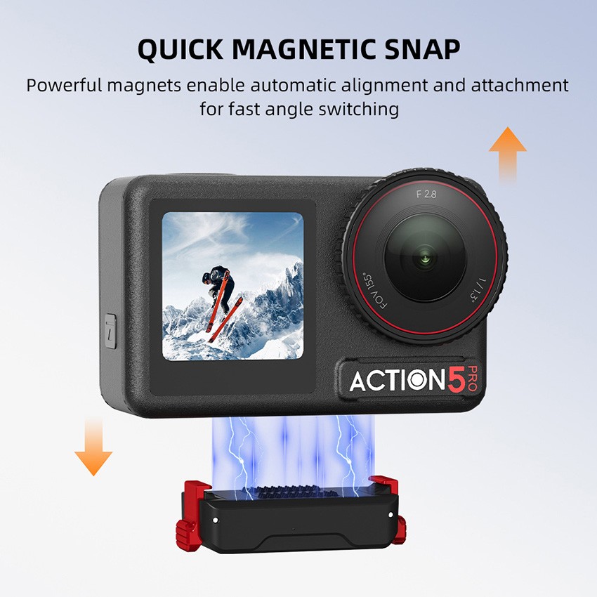 Magnetic Quick-Release Base Quick-Release Adapter 1/4" for DJI ACTION 3/4/5 Pro