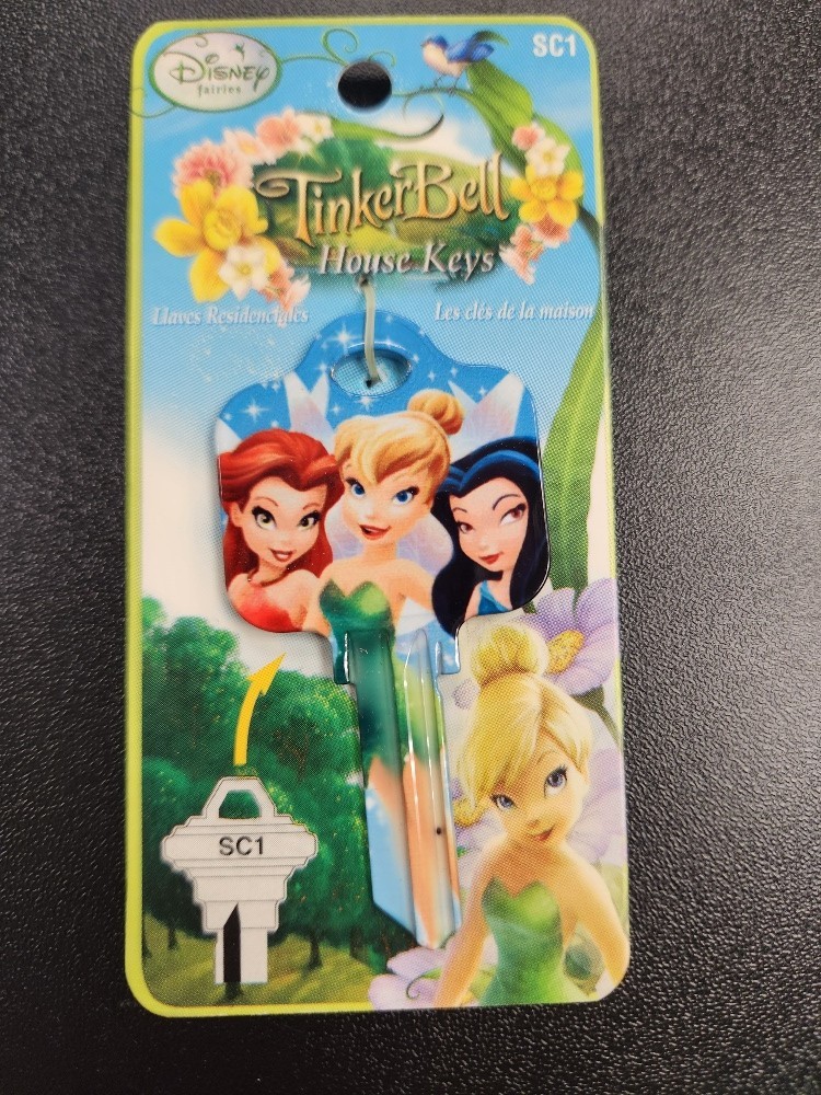 TINKERBELL BUDDIES SCHLAGE SC1 KEYBLANK (DISCON.) - READ DETAILS BELOW