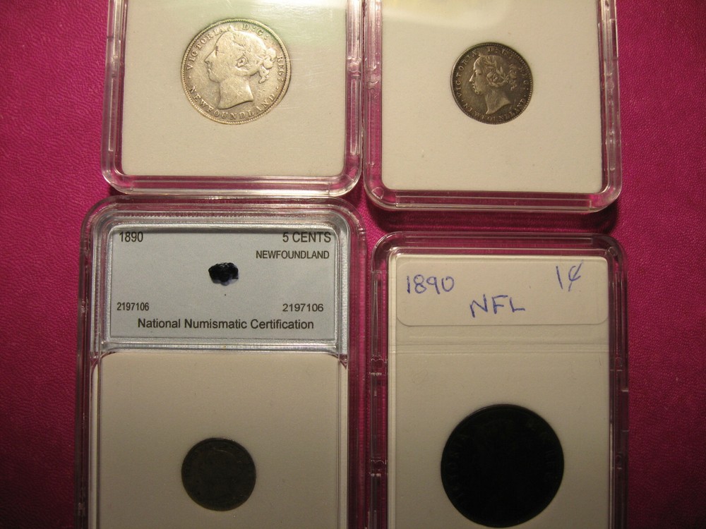 1890 Newfoundland  coin set