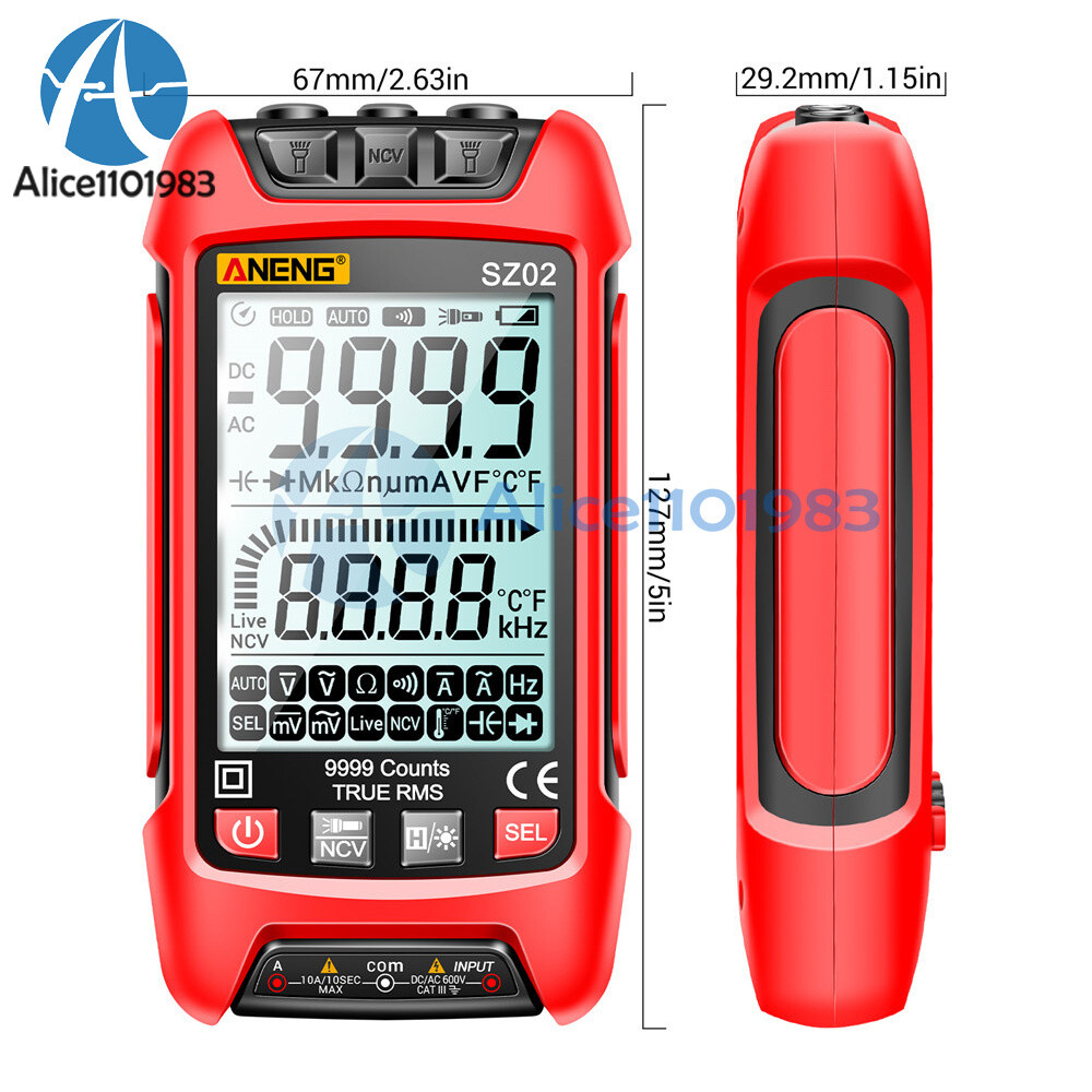 Digital Multimeter Voltmeter Resistance Capacitance Temp Transistor Tester