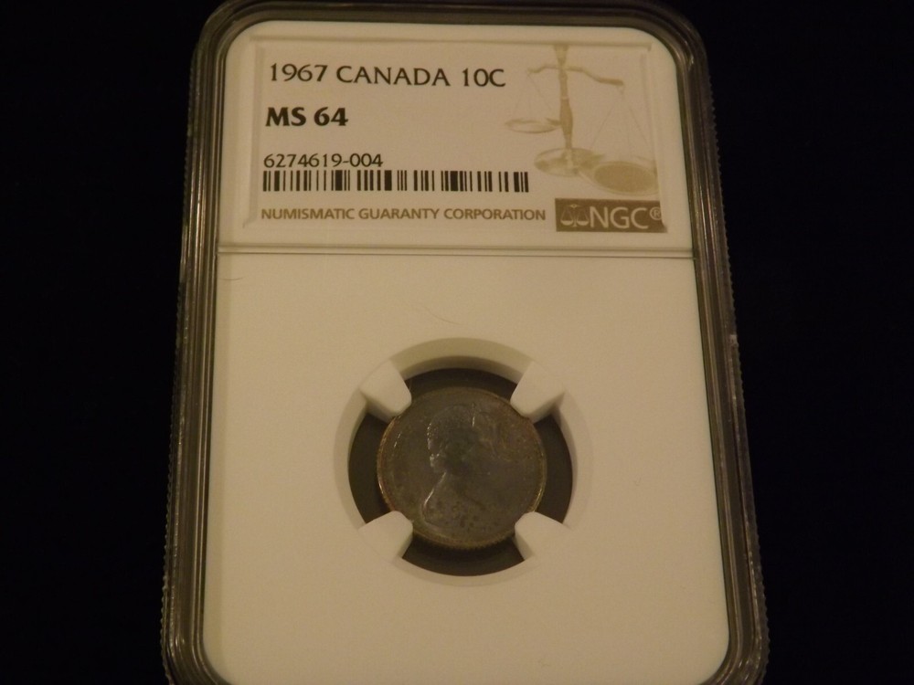 1967     10 C     Canada              NGC  MS 64