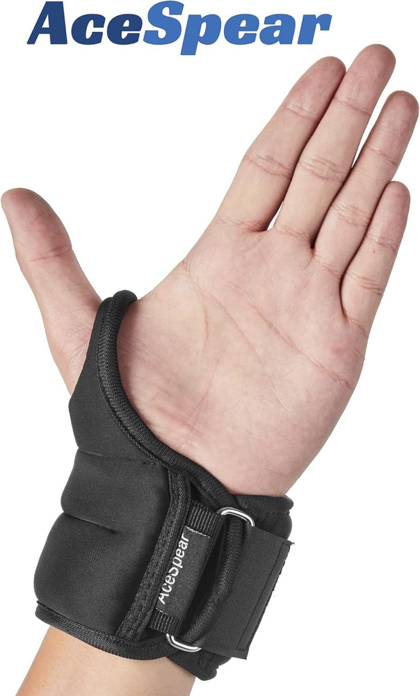 Wrist Weights Pair 1Lb Thumb Loop Adjustable Ankle Running Strength Training