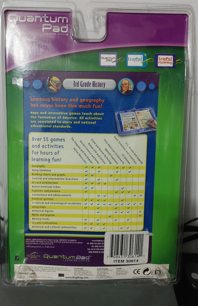 LEAPFROG QUANTUM PAD- 3rd GRADE HISTORY - NEW IN PACKAGE