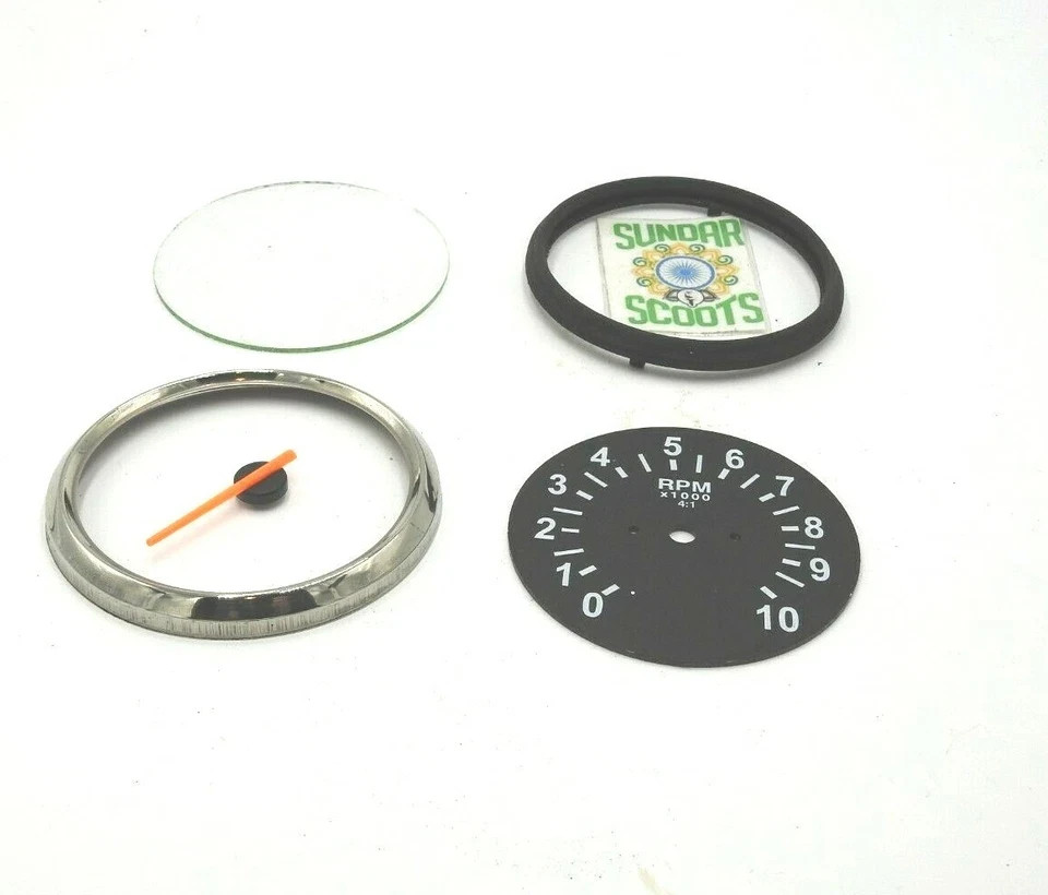 BLACK 10,000rpm REPLACEMENT TACHO DIAL KIT
