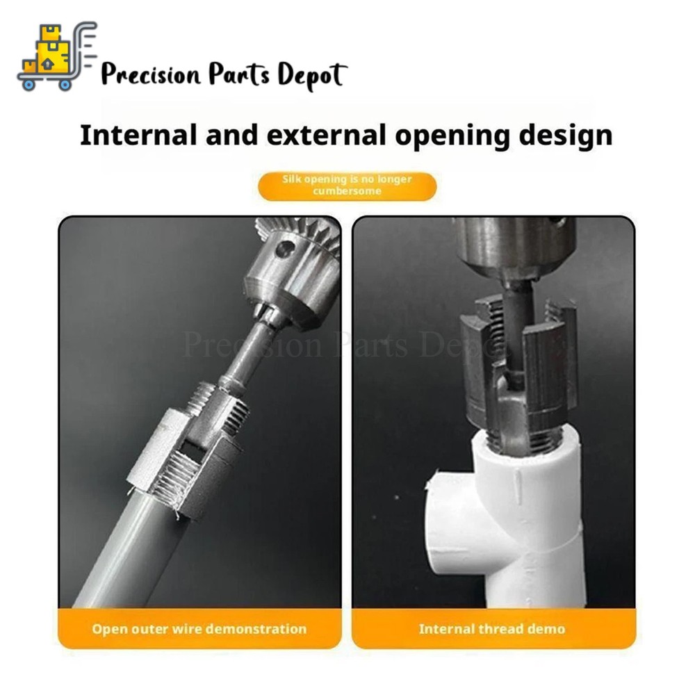 Integrated Internal & External Pipe Threading-Tool PVC Pipe Threader Kit US