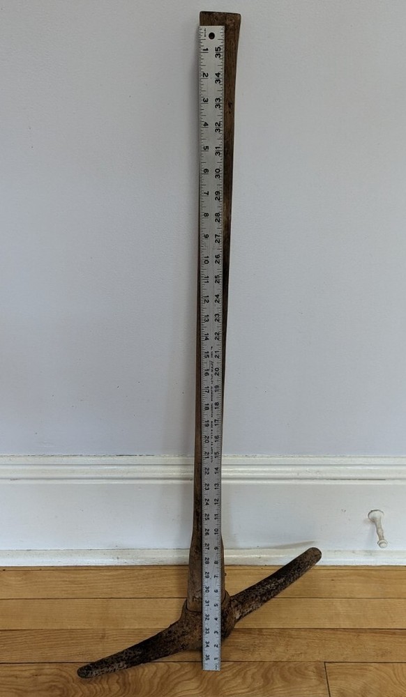 Antique Pick Axe Square Nails Just Over 3' Primitive