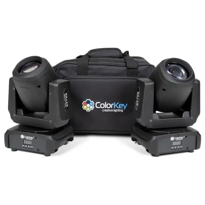 ColorKey Mover Beam 100 2-Pack Bundle with Carrying Bag