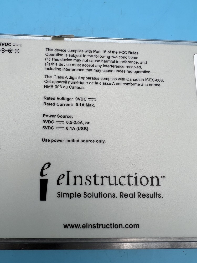 Einstruction Model 1277 Computer for Interwrite Dualboard 9V DC Tested Replaceme