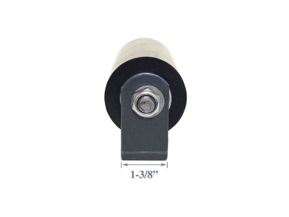 6" Sliding Gate Guide Roller Hard Rubber Roller With Removable Axle Bolt Pair