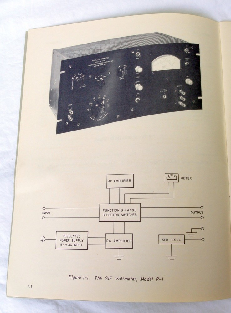 SIE R-1 Voltmeter Basic Instuction Manual Vintage