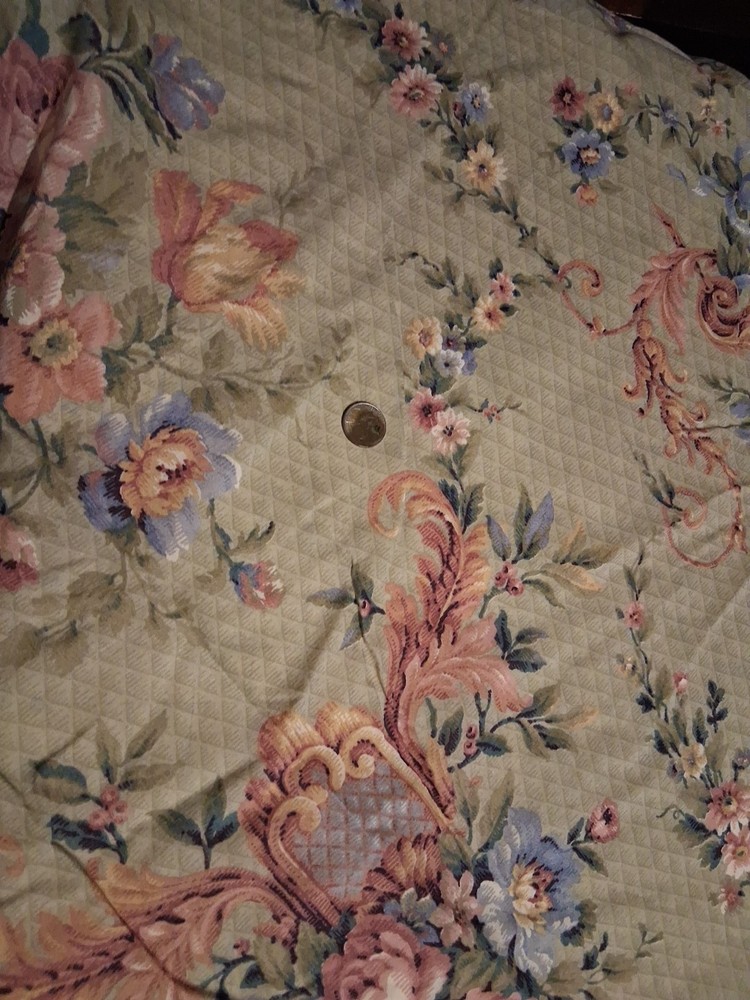 Multicolored Floral Cotton Polyester Fabric 98" X 36"