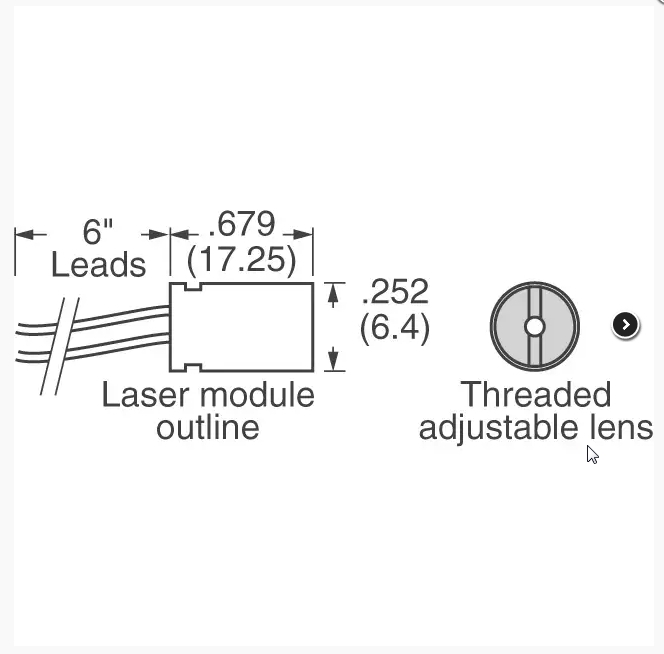 Infra-Red Laser Diode Micro Module 850nm, 5mW