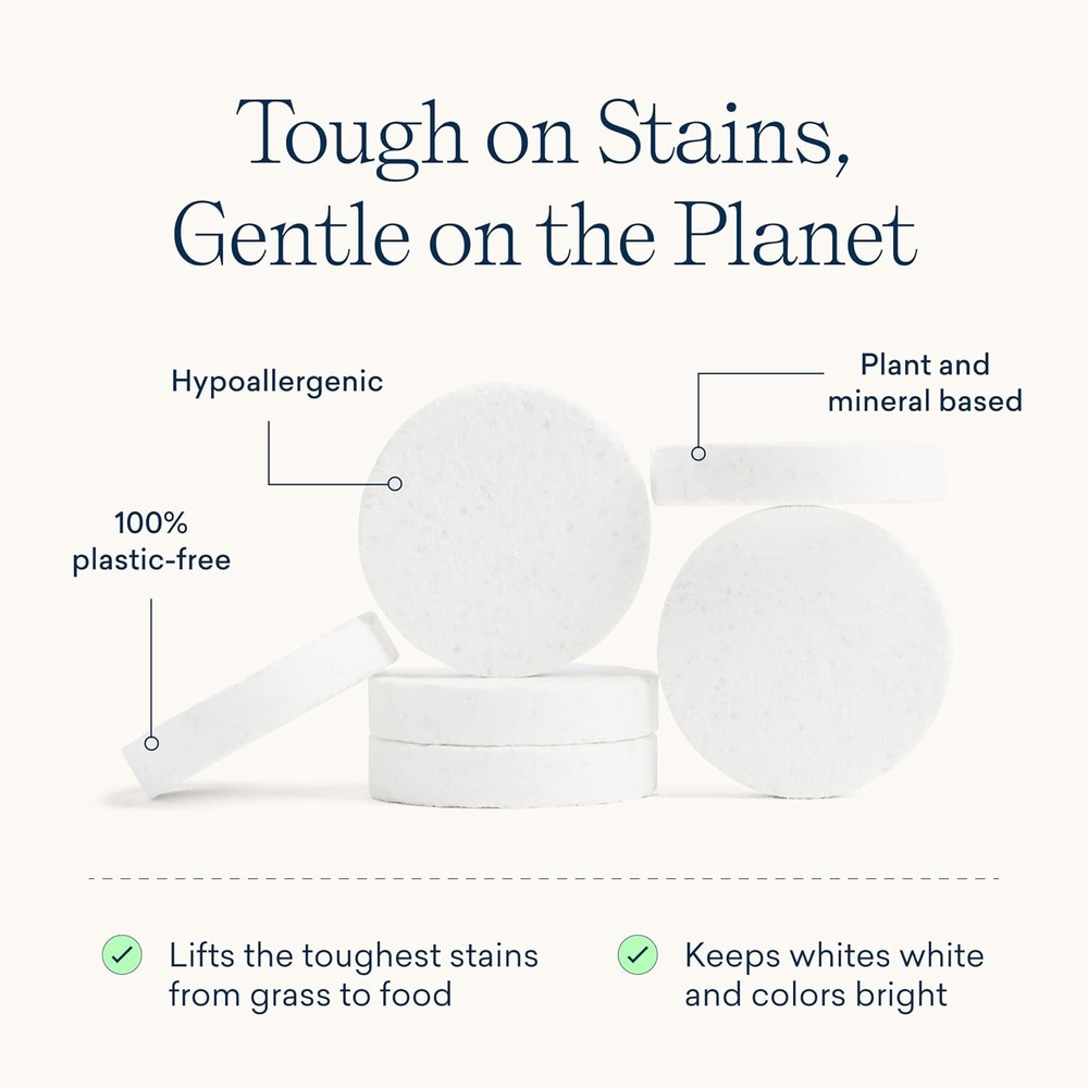 Gentle and Effective Laundry Tablet Starter Set - 61 Count, Eco-Friendly Choice