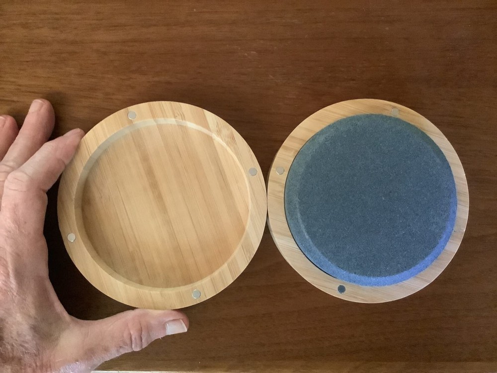 Round Dual Grit Sharpening Stone Axe Blade Edge Sharpener Lansky Puck Hand Tool