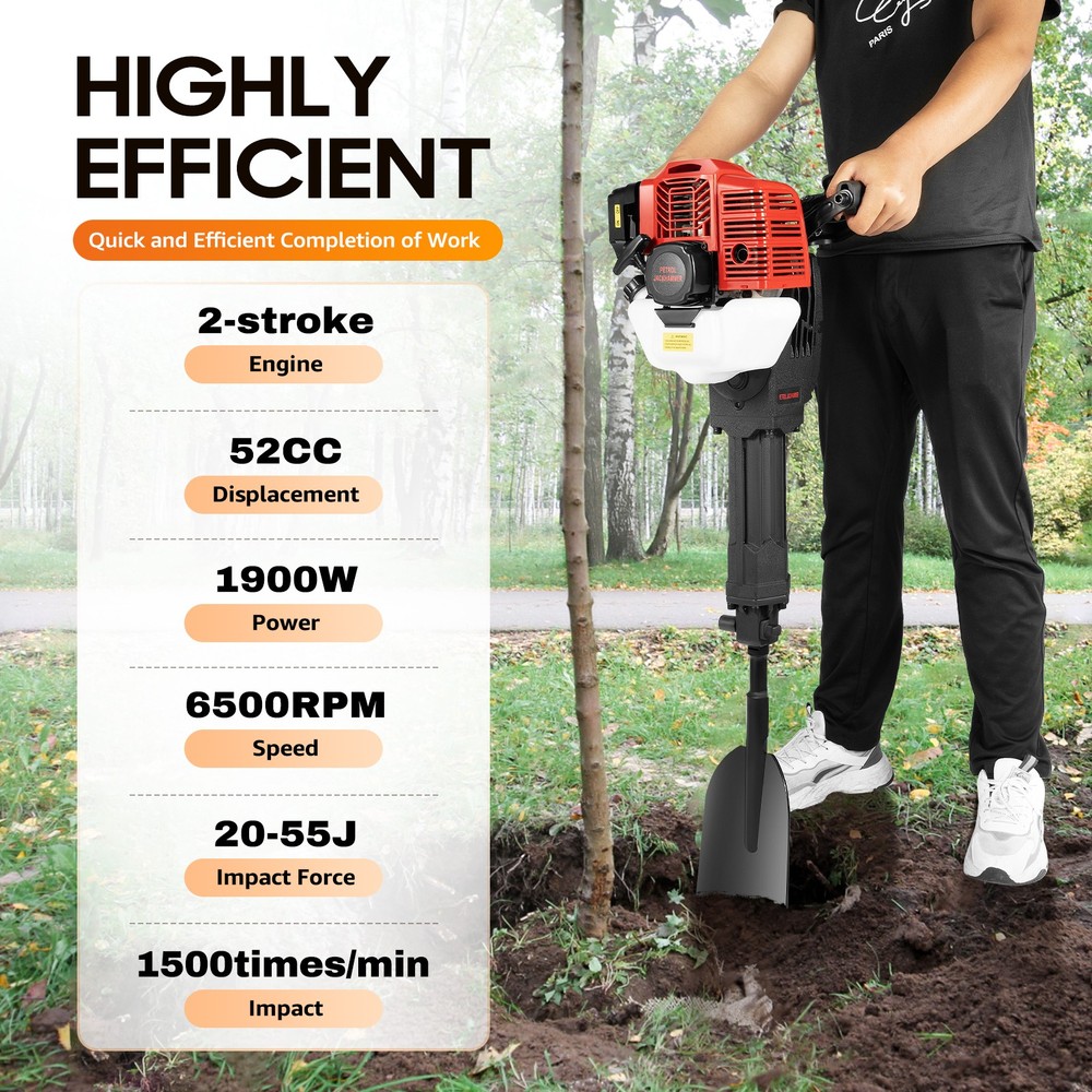 52CC 2Stroke Handheld Trencher Digger Machine Garden Tree Digger Digging Machine