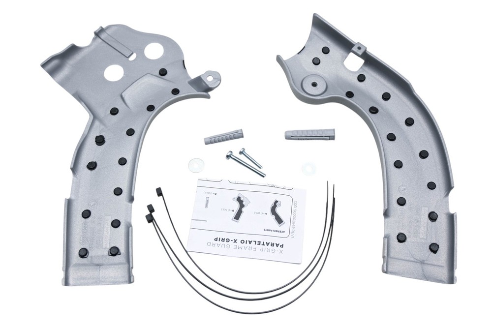 Silver/Black X-Grip Frame Guard Kit