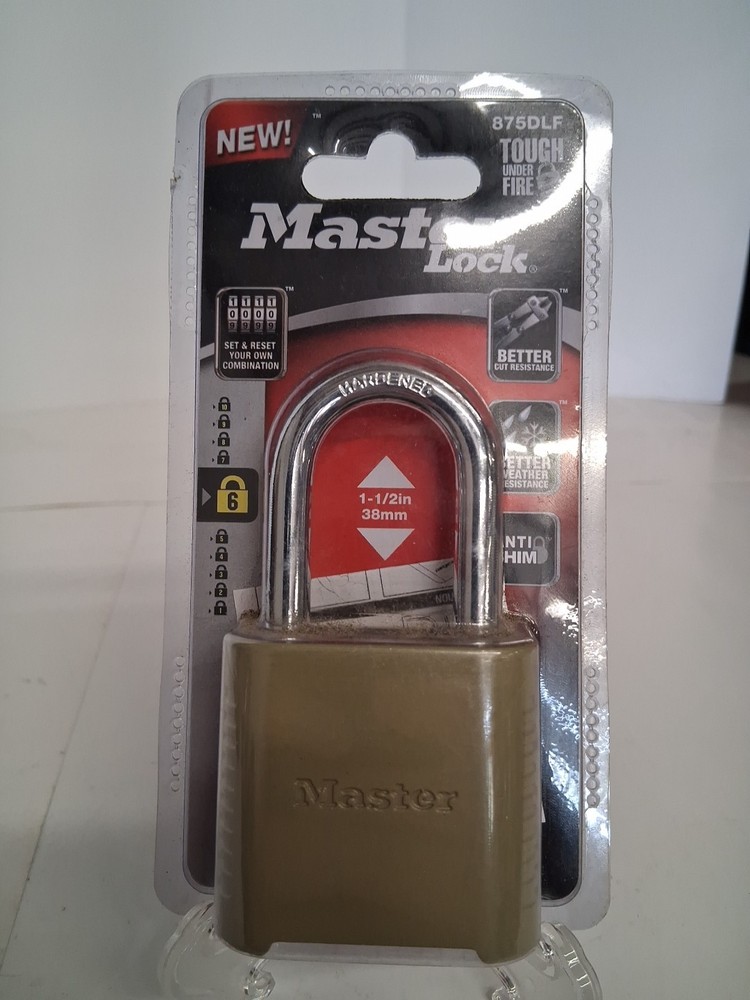 Master Lock Padlock Set & Reset Your Own 4 Digit Combination Lock 875DLF