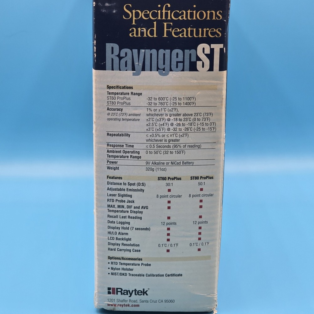 RAYTEK RAYNGER ST-60-IS ProPlus Enhanced NONCONTACT THERMOMETER