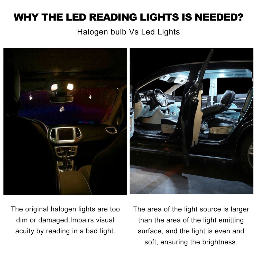 For Dodge 28PCS Car Interior Combo LED Map Dome Trunk License Plate Light Bulbs