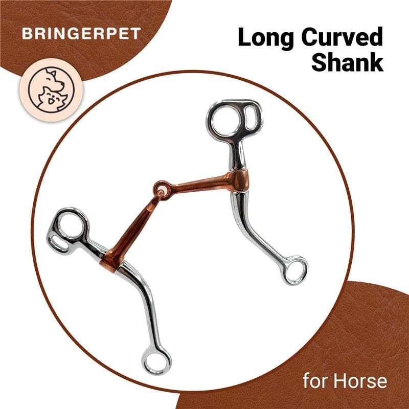 Western Tom Thumb Snaffle Bit 5"(Long Curved Shank)