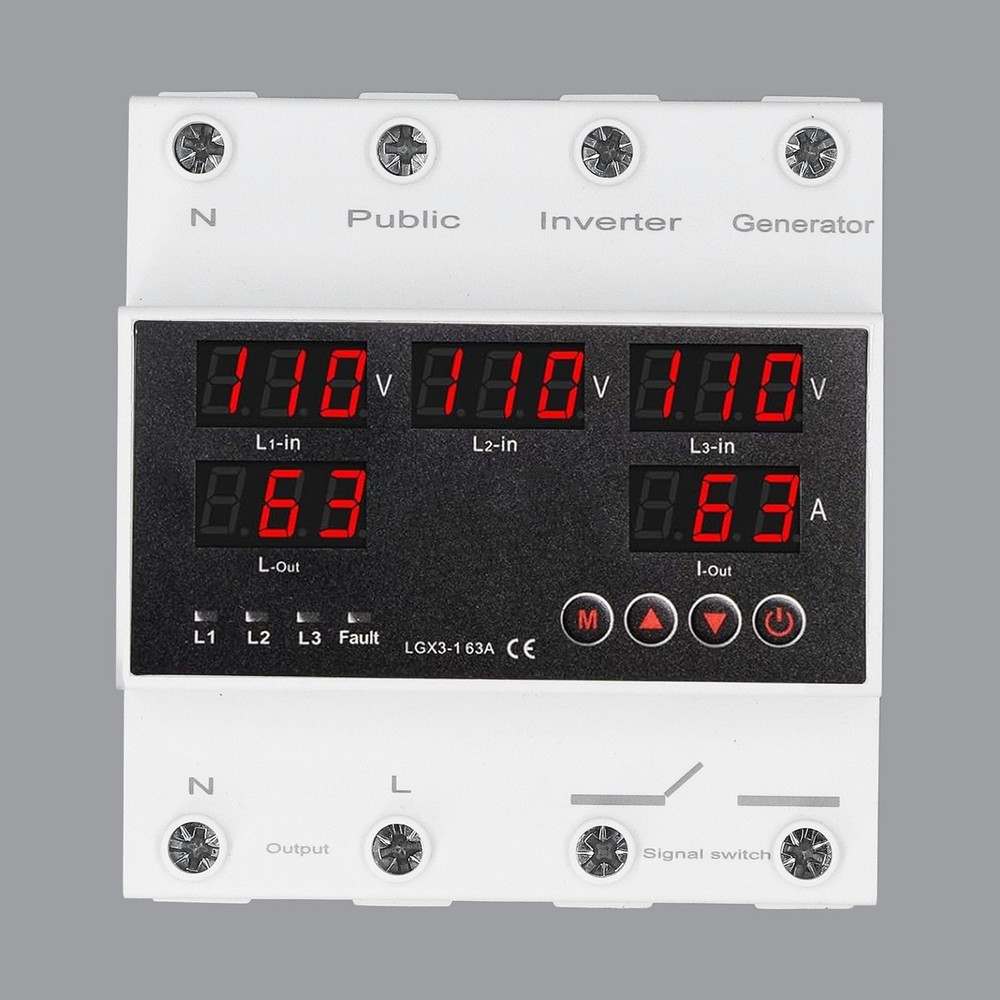 ´AC110V 3 Phase 4 Wire Automatic Transfer Switch 63A Changeover Switch Voltage