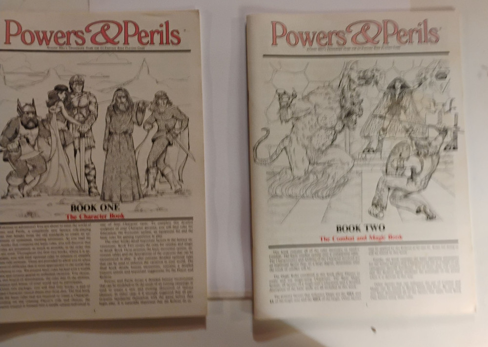 Powers & Perils Boxed Set (1984) Avalon Hill Complete + Bonus Book