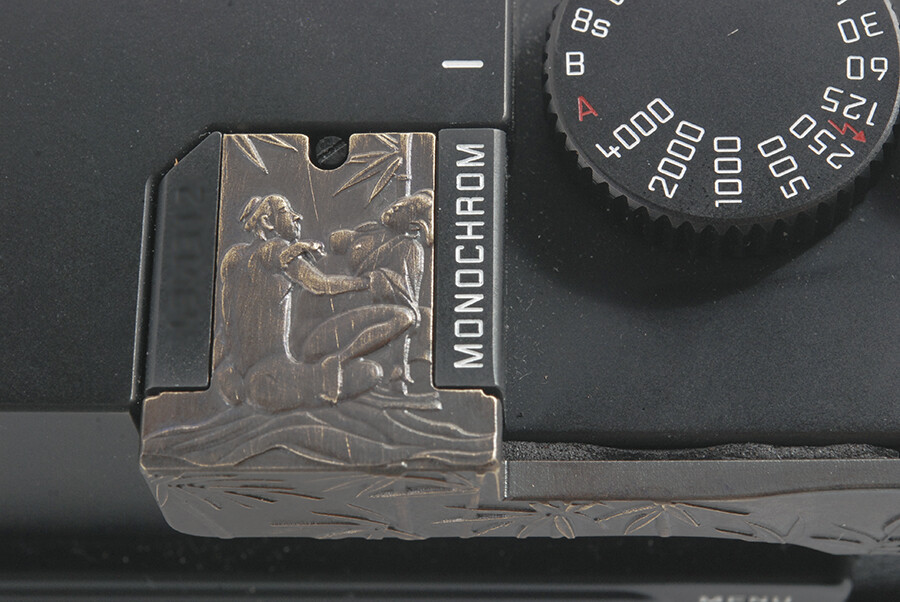 New Brass Hand Grip In Embossed Pattern For Leica M9 M9P Monochrom