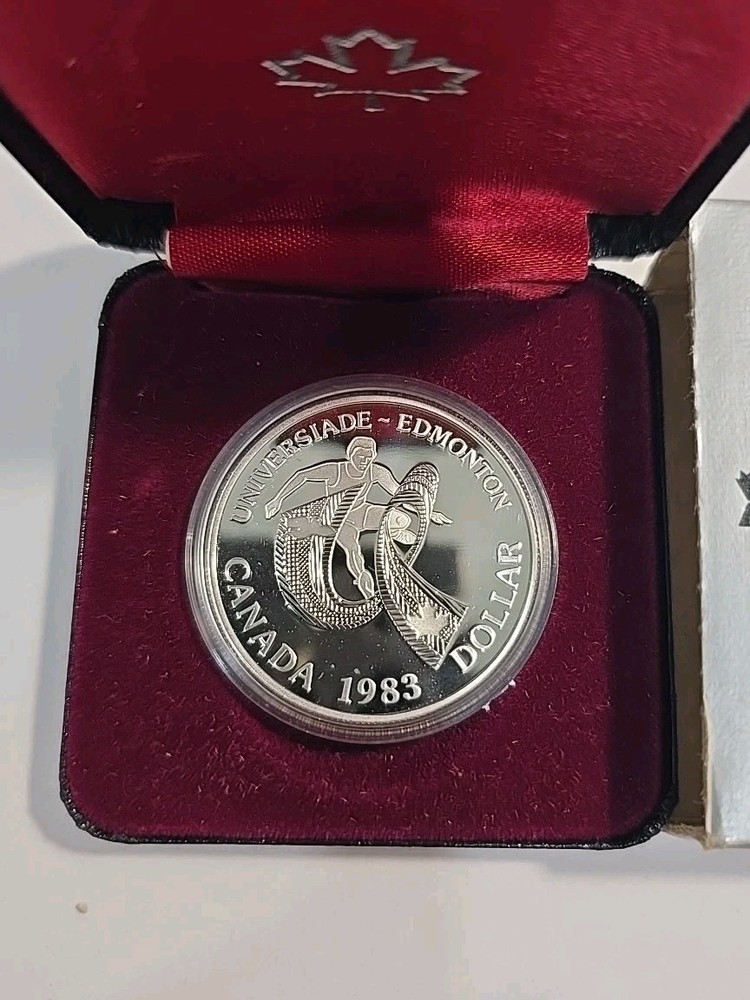 1983 Canada Proof Dollar .500 Silver Edmonton University