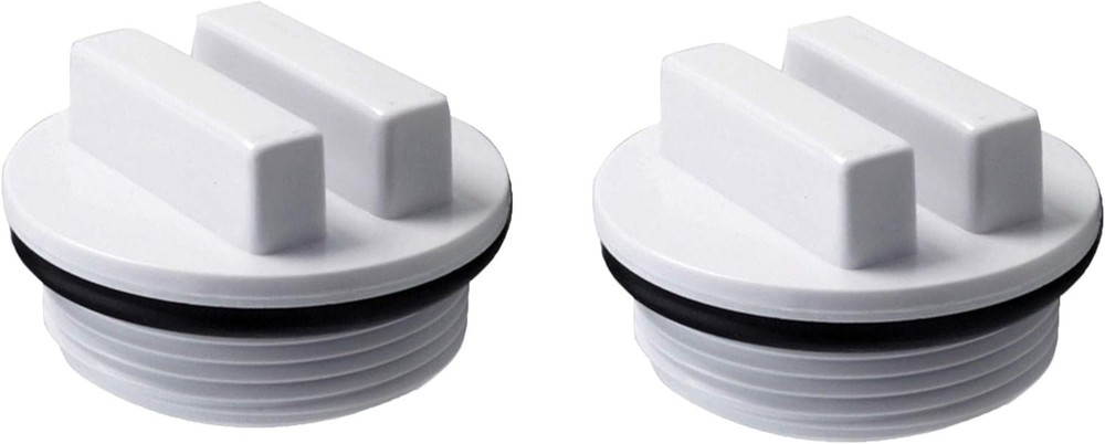 Durable 1.5" Threaded Pool Winterizing Plug & Filter Drain Plugs - 2 Pack