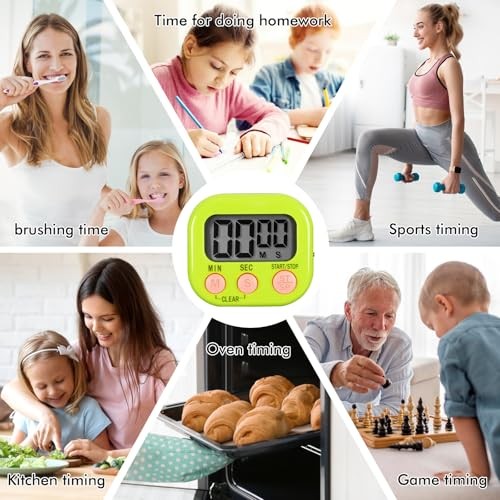 Pack Multi-Function Electronic Timer, Learning Management, Suitable for 6