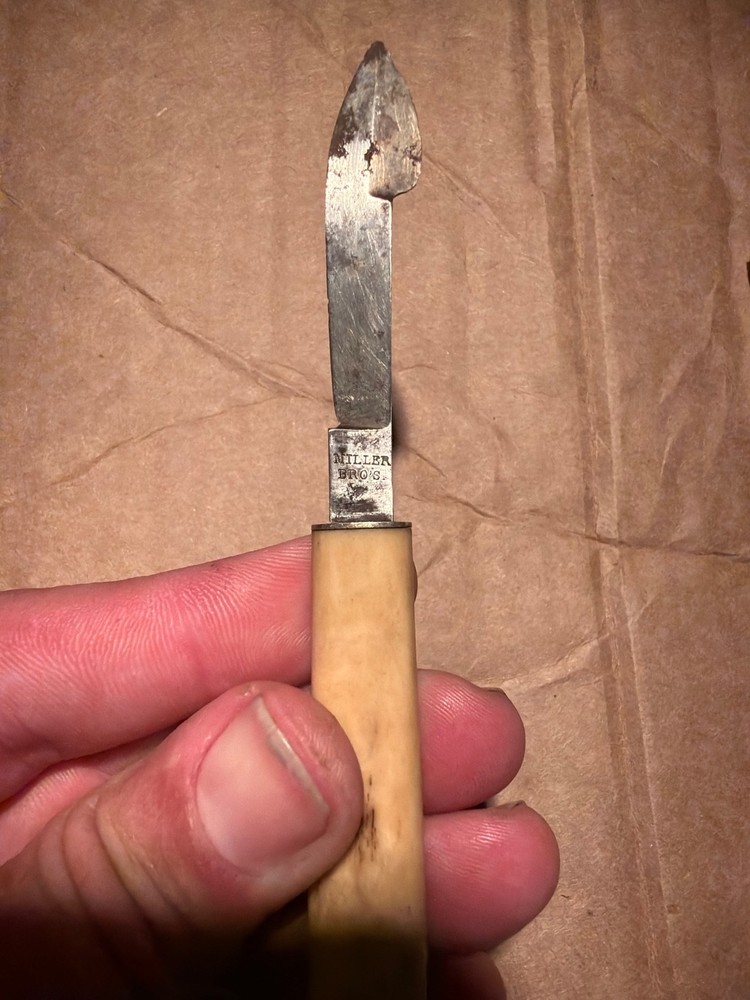 Antique Miller Bros Bone Handle Wax Seal Remover