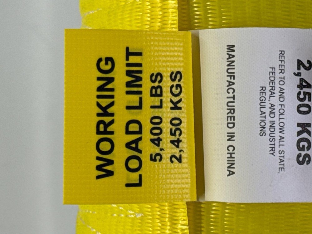 4"X27' Winch Strap with Flat Hook 2 Pack