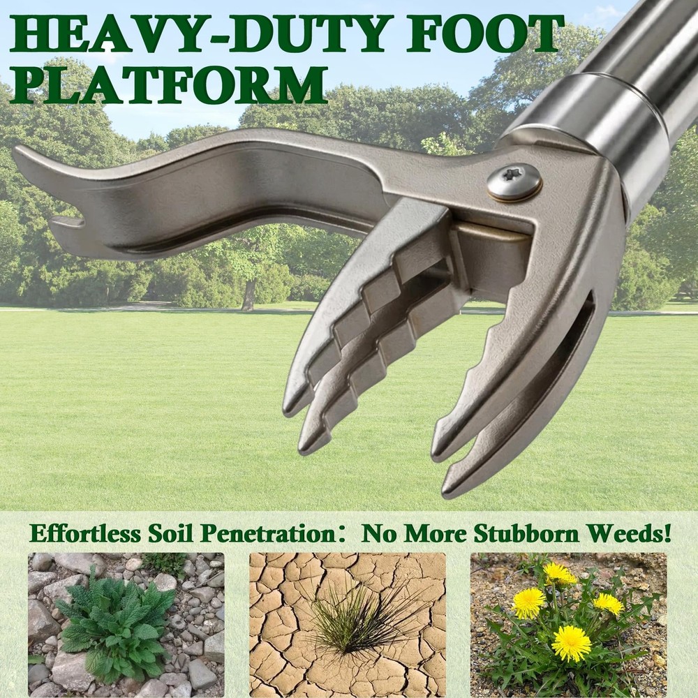Weed Puller Tool, 48" Stand Up Dandelion Tool with Long Handle,Stainless Hand...