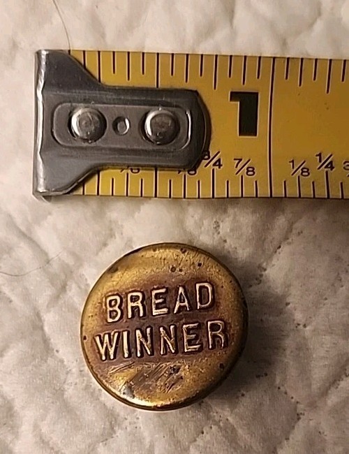 Antique Bread Winner Overalls Work Clothes Brass Wobble Shank Button