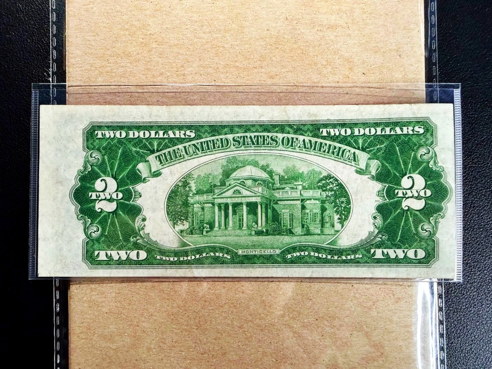 1928D $2 Legal Tender "MISALIGNMENT ERROR" - VF