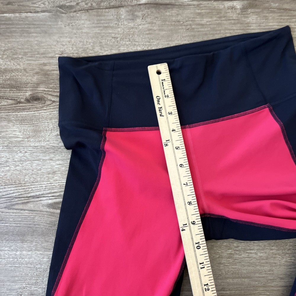 Athleta Crop Leggings Womens Medium Navy Patterns
