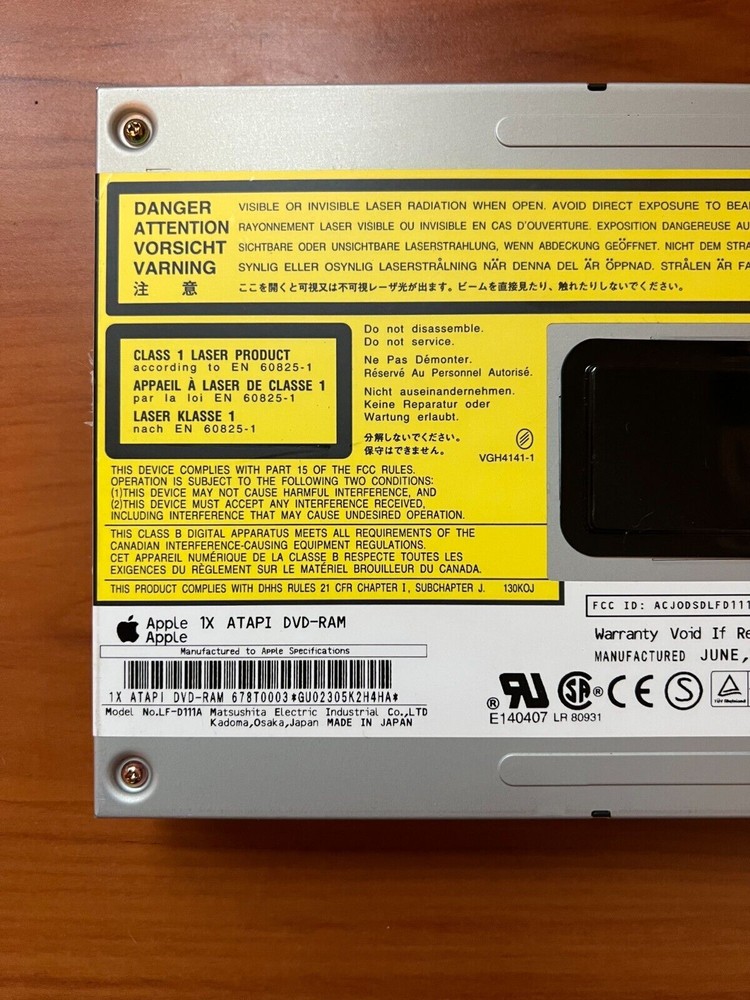 Apple LF-D111A DVD-RAM Drive 1X ATAPI DVD-RAM 678-0231