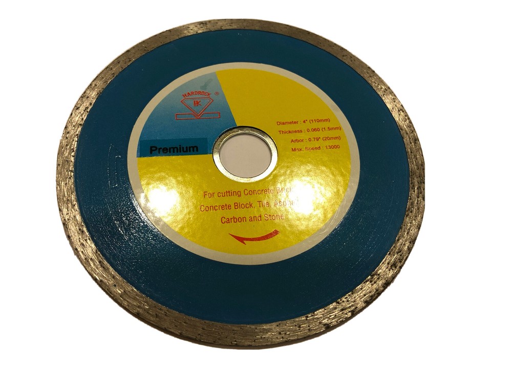3-pack! 4" Continuous Diamond Blades for Cutting Bricks, Blocks, Tiles, Marble