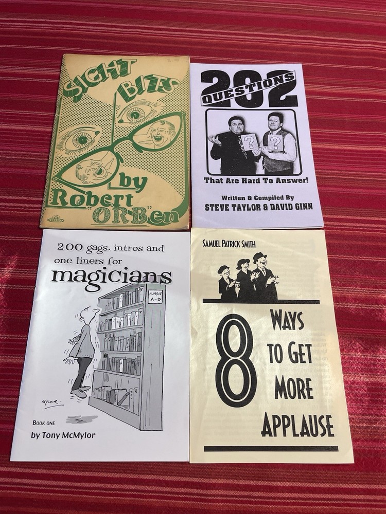 Comedy Gags & Bits for Magicians Booklets.  Magic. Tricks. Comedy.