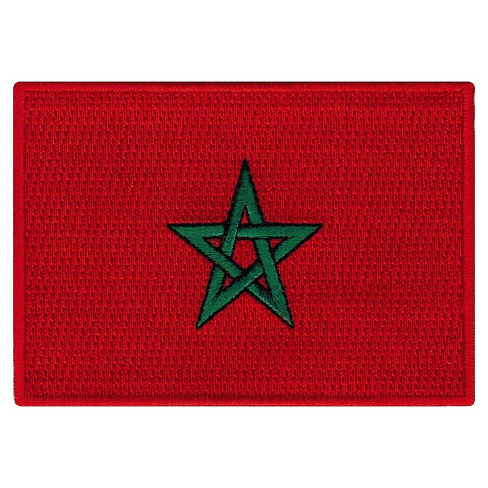 MOROCCO FLAG PATCH MOROCCAN KINGDOM EMBLEM applique embroidered iron-on RABAT