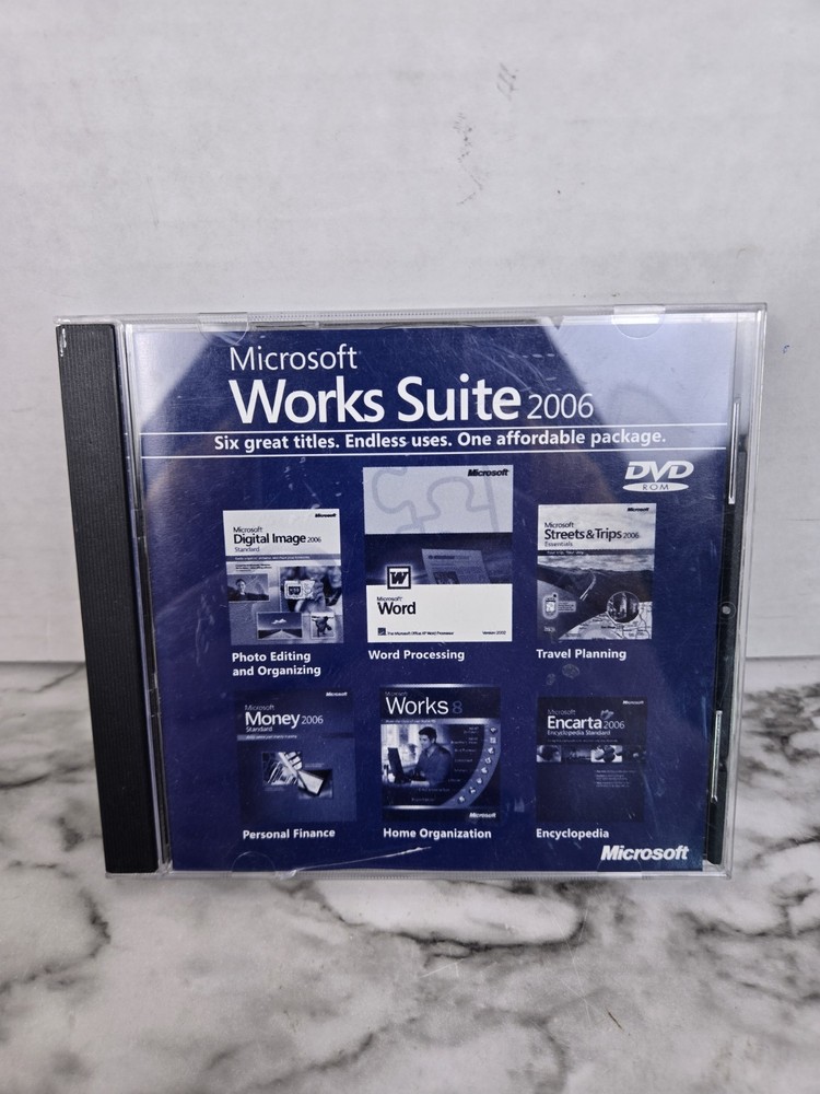 Microsoft WorkSuite 2006 PC Software Disc W/ Product Key