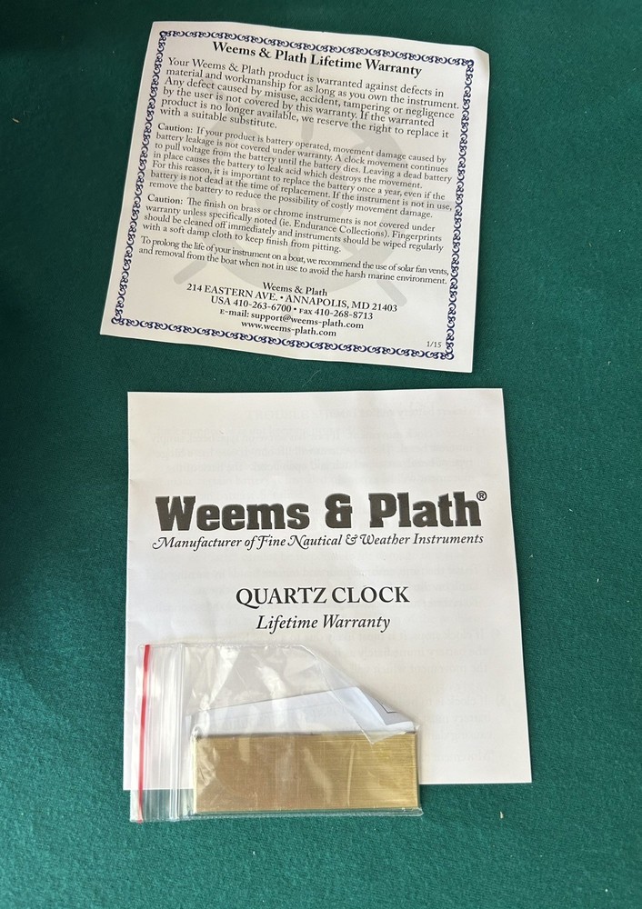 Weems & Plath Gimballed Box Clock Model 701100