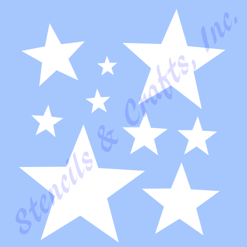 STARS MINI STENCIL MANY SIZES GALAXY CELESTIAL PATTERN TEMPLATE PAINT CRAFT NEW