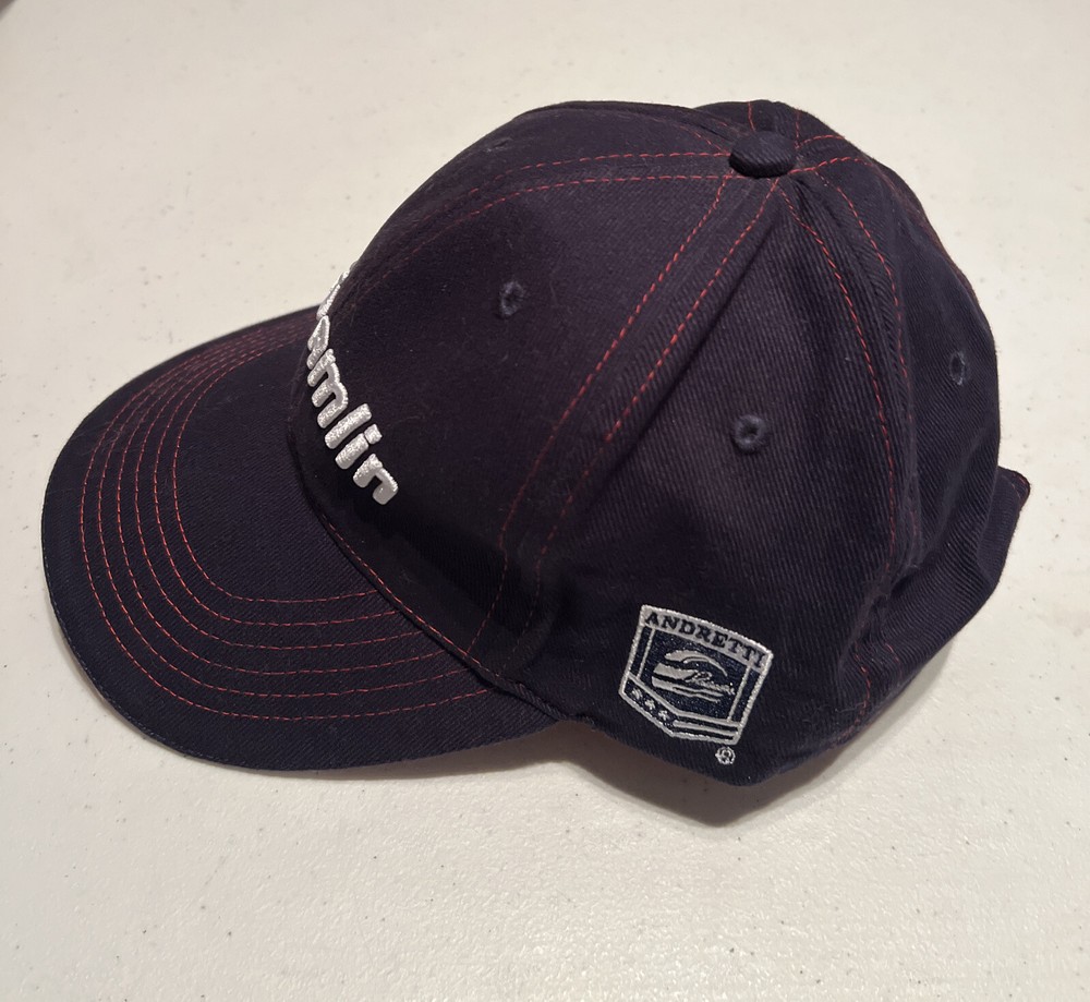 MS Amlin Hat Andretti Team Cap Strap Back Cotton Navy Blue TE Connectivity NEW