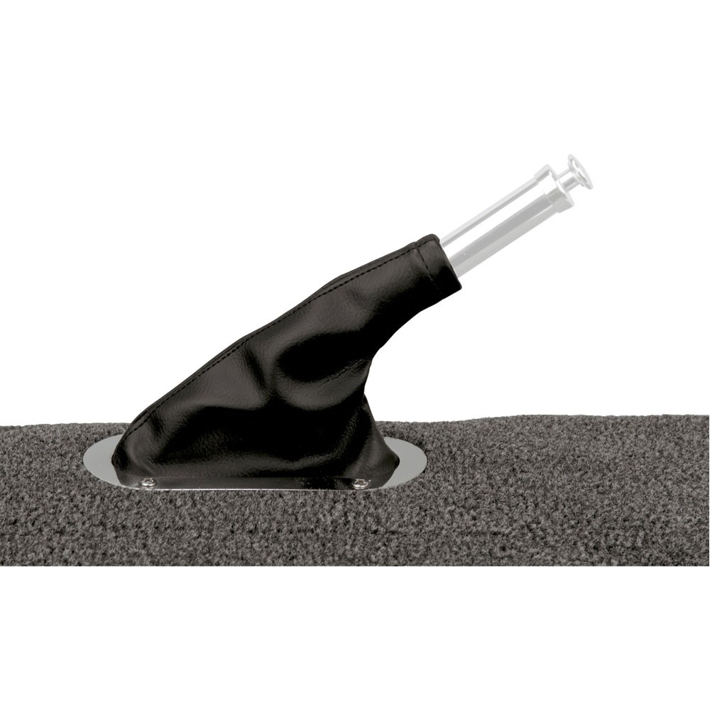 Lokar Parking Brake Handle Boot 70-EHBF; Black, Stainless Ring, Floor Mount