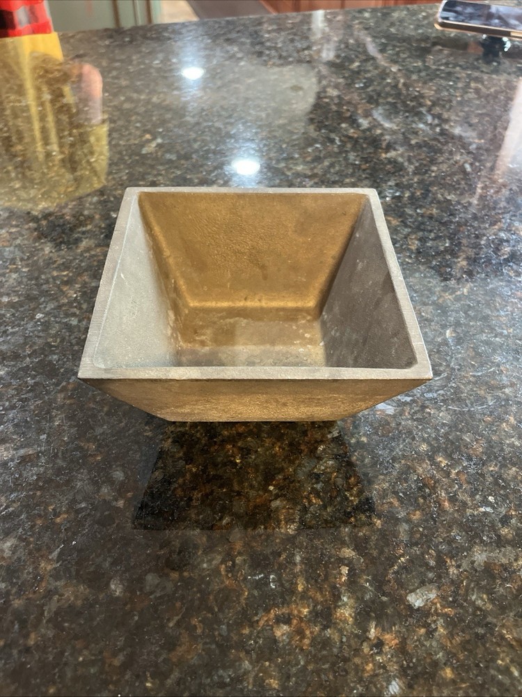 Brass Planter Small Heavy 6"x6", 4.6lbs Unique
