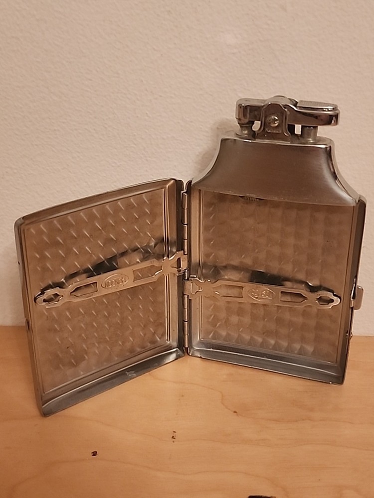 Vintage 1940s Ronson Chrome MasterCase CigaretteCase/Lighter Combo-Art Deco