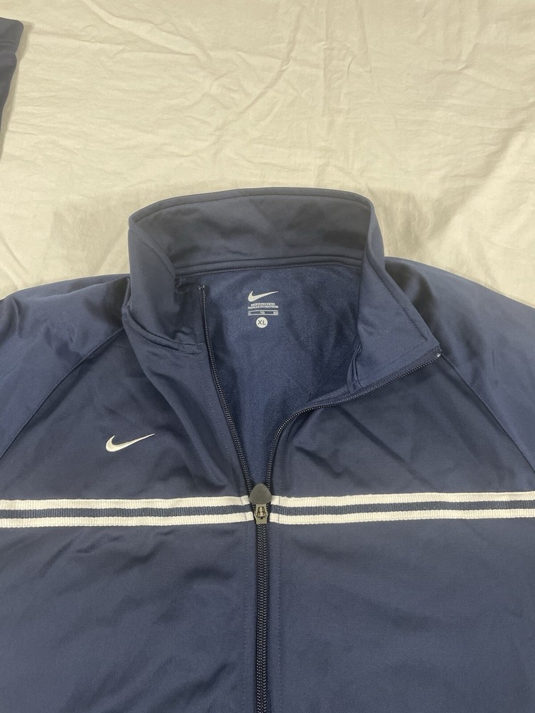 Nike Mens Blue Polyester Athletic Jacket Size XL
