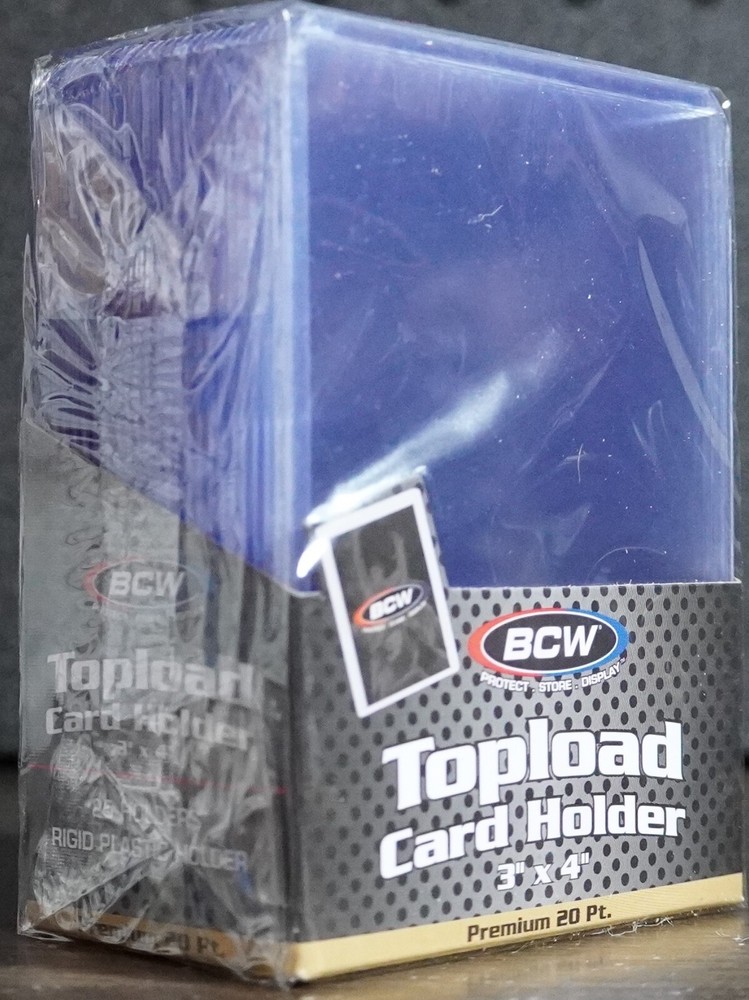 (100) Standard Size 3x4" Premium Toploader Card Holders (20 Pt. Thickness) BCW