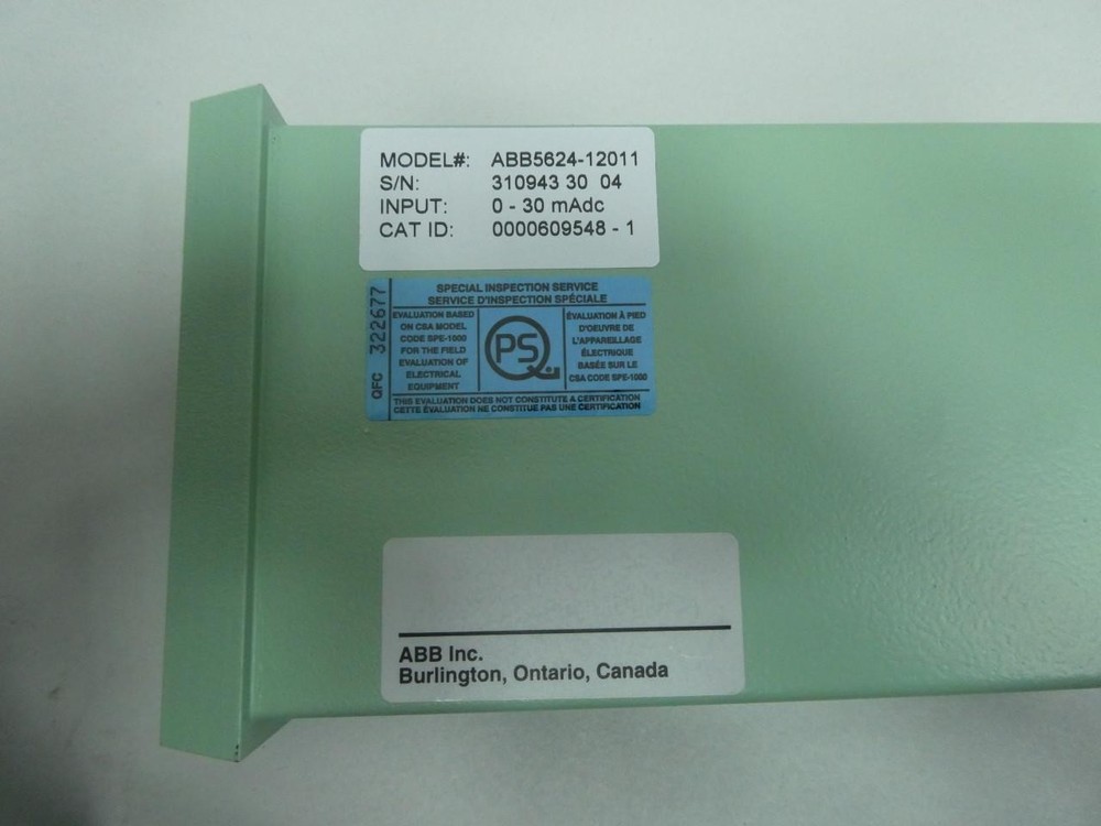Abb ABB5624-12011 Vertical Indicator Panel Meter 0-30madc